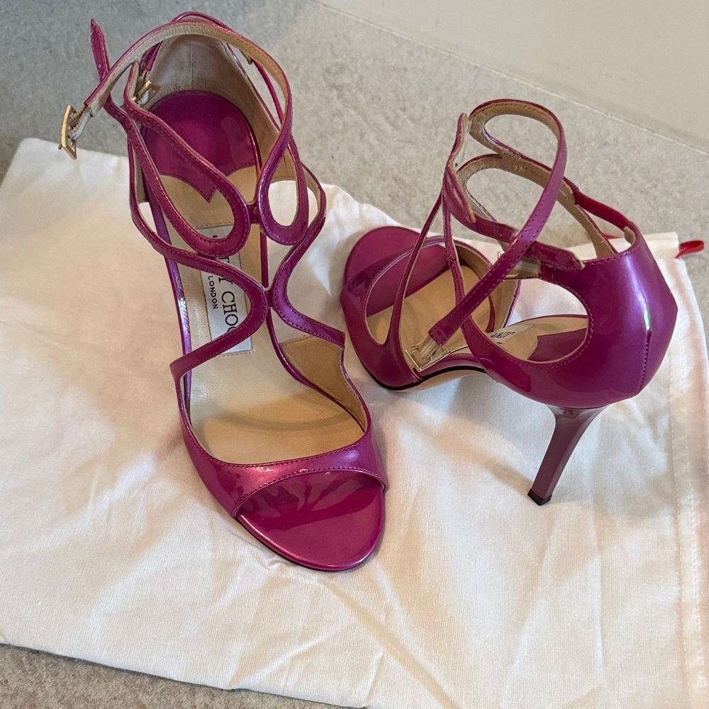 Jimmy Choo Fuchsia Strappy Heels